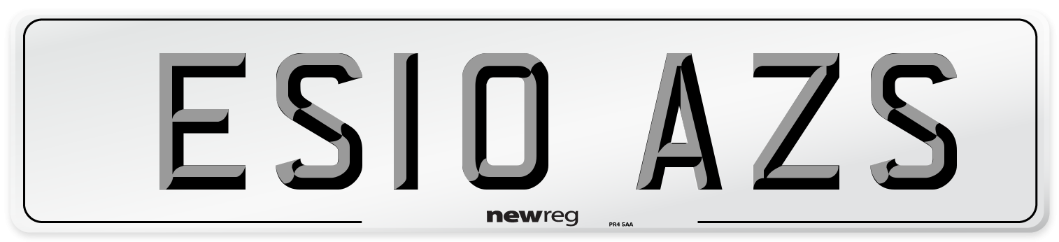 ES10 AZS Number Plate from New Reg